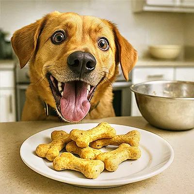 woman and dog are surprised